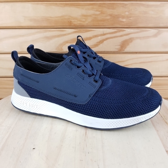 Sperry Other - SPERRY Lace-up Sneakers Athletic Shoes Gray Non-Marking STS23917 Blue / White